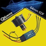 Motor EDF 2822 de 64mm y, ventilador de conducto 6s sin escobillas, carcasa de Material compuesto, 12 aspas para piezas de drones de avión RC